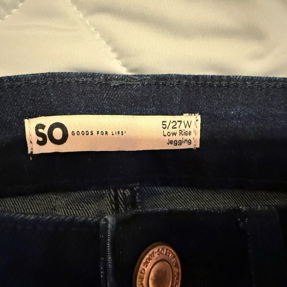 SO Women's Low Rise Jeggings - Navy